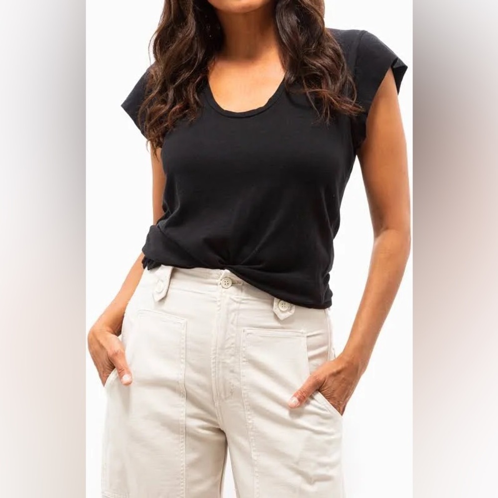 Citizens of Humanity Inessa Tee Short Sleeve Black Size XS
